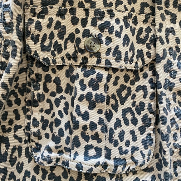 American Eagle Cropped Leopard Jacket Size Small - Picture 9 of 9